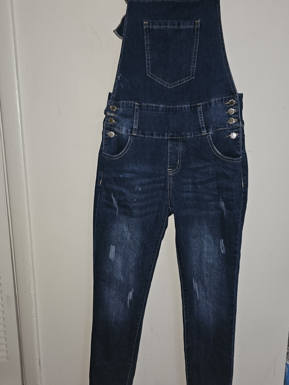 Dark Blue Denim Women's Overalls